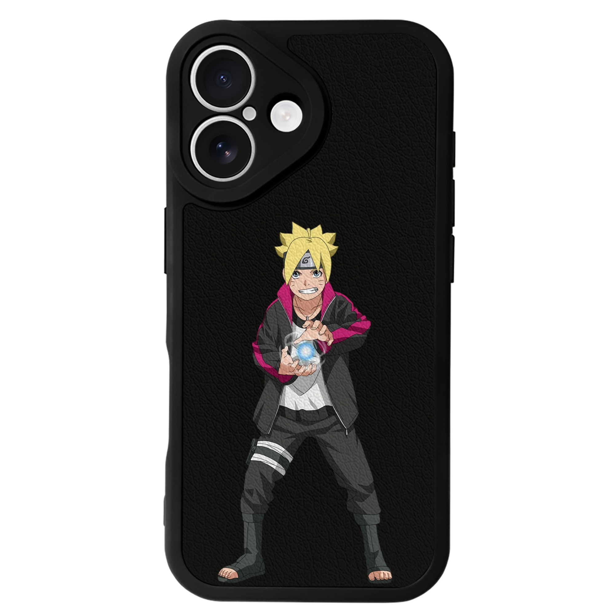 （画像用） NARUTO -ナルト- うずまき ボルト Uzumaki Boruto 【iPhone 16シリーズ対応】シリコンスマホケース（レザー調） 材質：シリコン